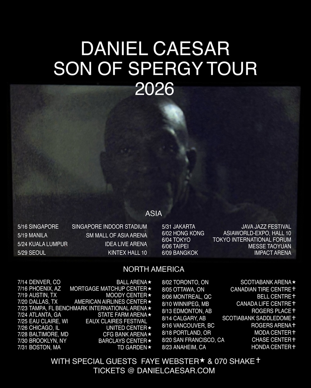 Daniel Caesar Brings His First-Ever Arena Tour to Vancouver’s Rogers Arena This August
